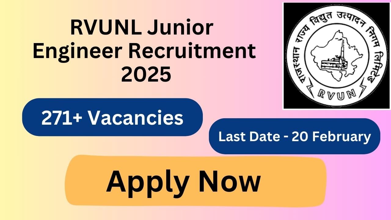 RVUNL Junior Engineer Recruitment 2025