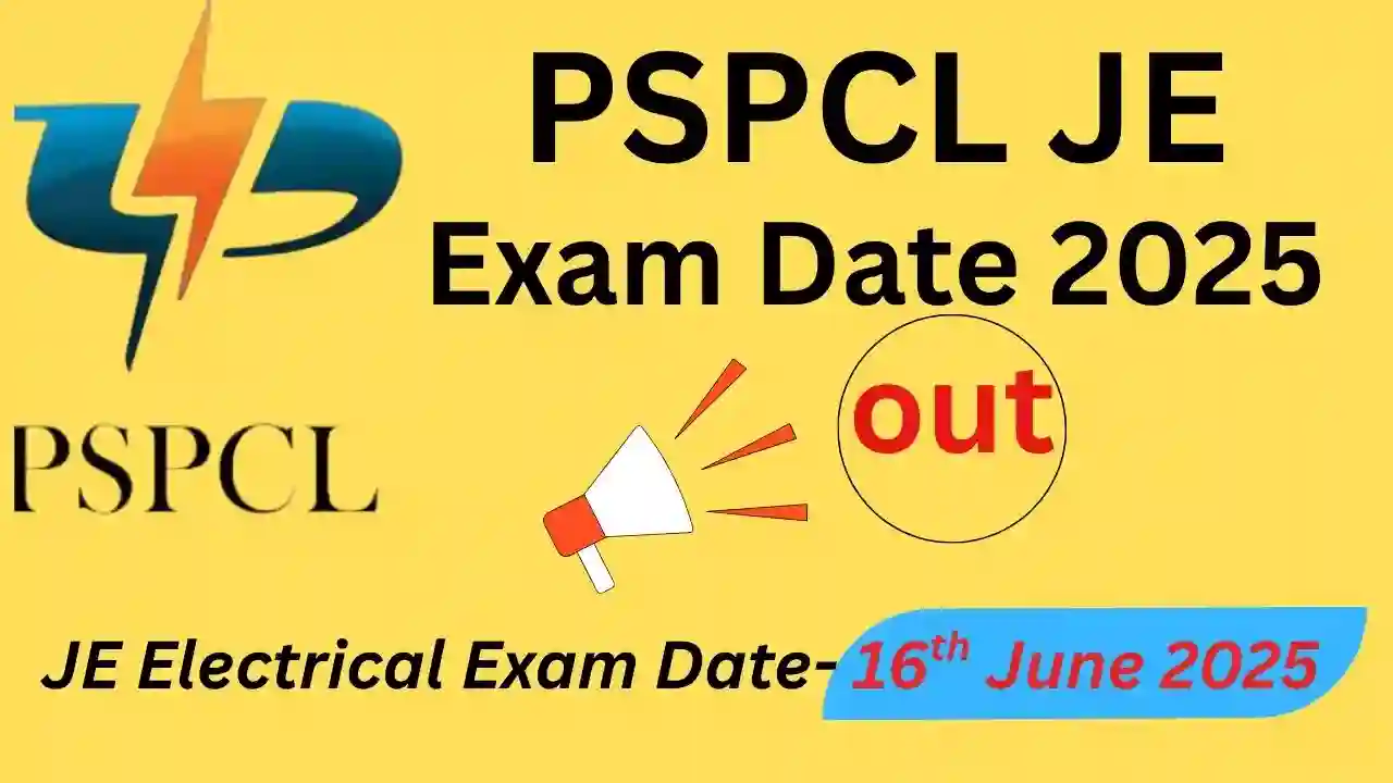 PSPCL JE Exam Date 2025