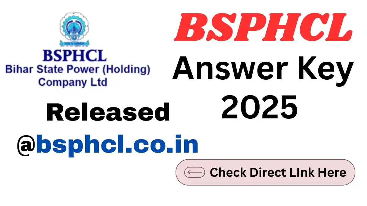 BSPHCL Answer Key 2025