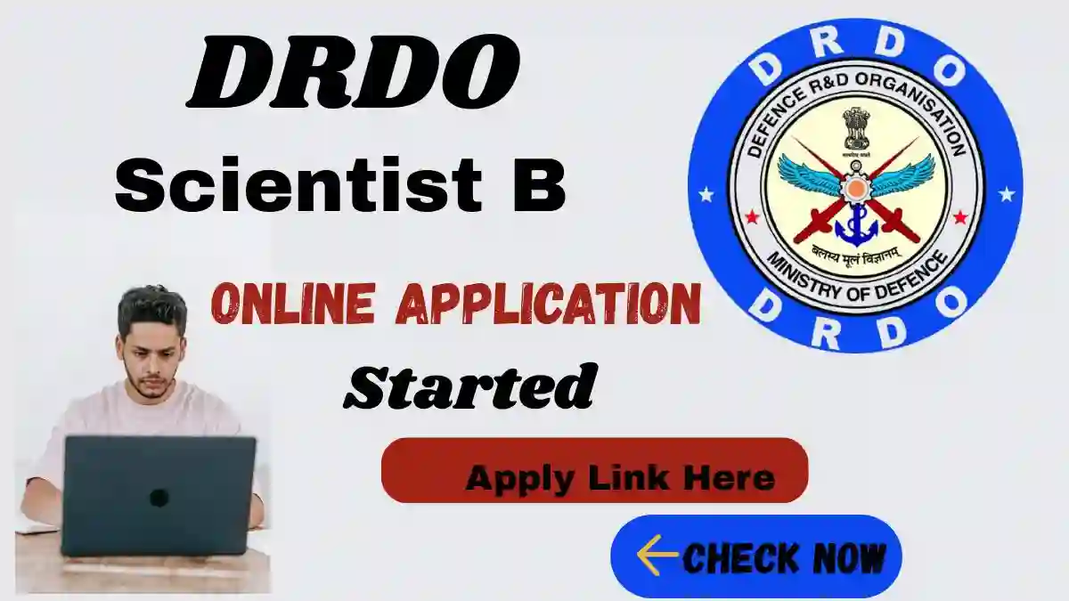 DRDO Scientist B Online Application Form 2025
