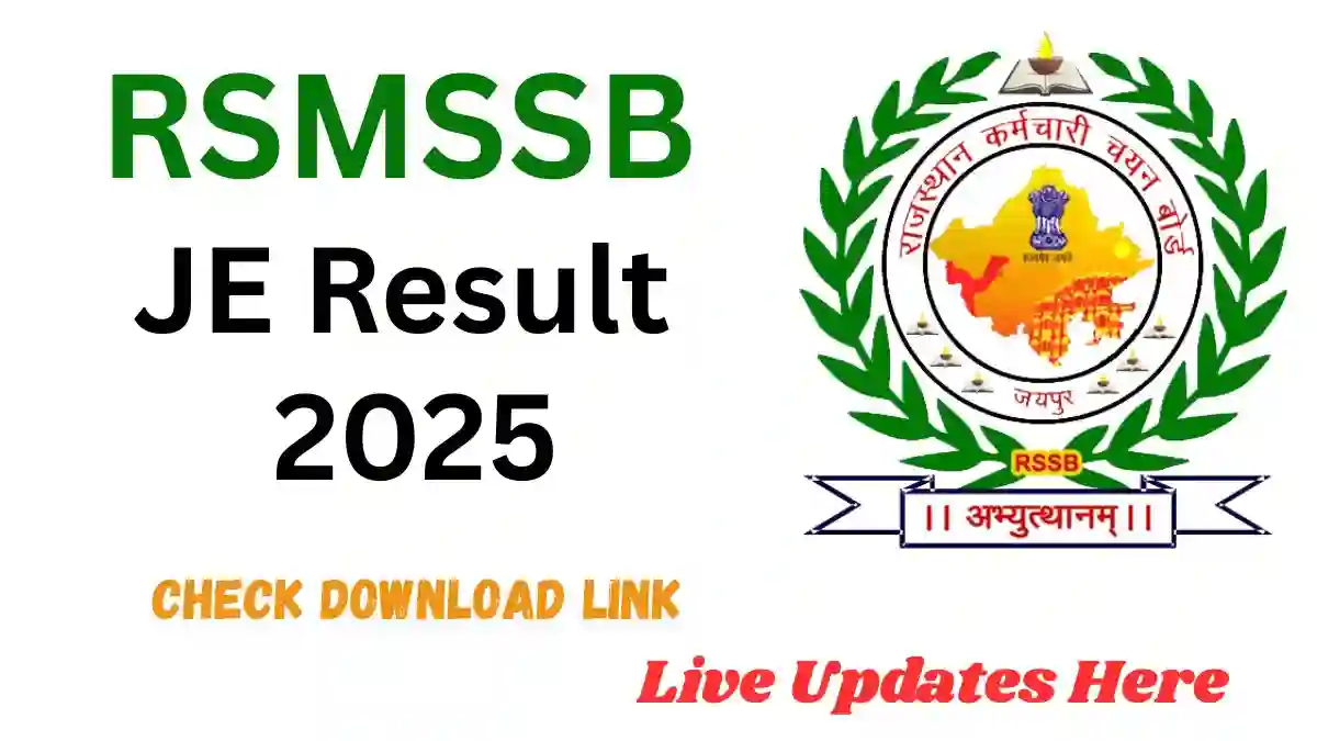 RSMSSB JE Result 2025