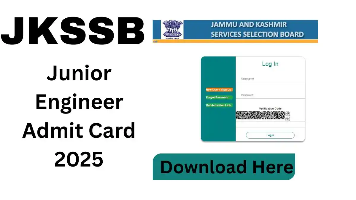 JKSSB JE Admit Card 2025